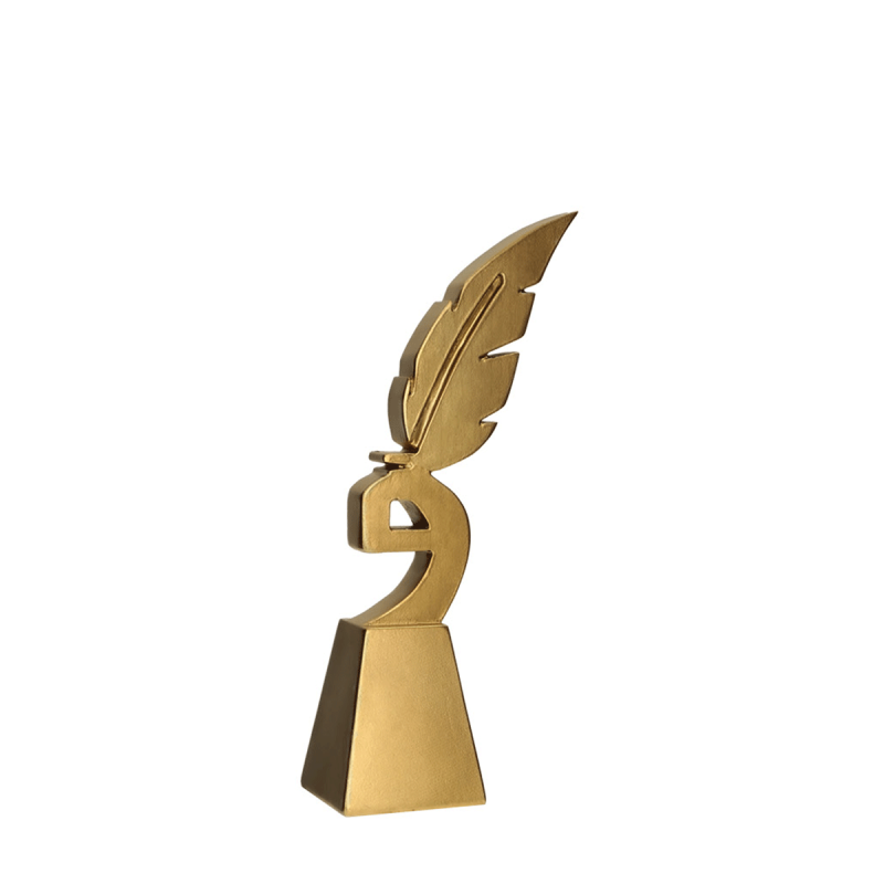Statuetka odlewana pióro